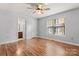 Spacious bedroom with hardwood floors and ceiling fan at 924 Cranberry Cir # 50-C, Fort Mill, SC 29715