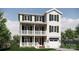 Two-story home with white siding, dark green windows, and a balcony at 155A Lookout Dam Rd, Statesville, NC 28625
