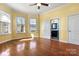 Bright bedroom with hardwood floors, bay window, and access to bathroom at 301 Wilson N St, Rock Hill, SC 29730