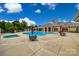 Resort-style pool and hot tub area with ample seating at 312 Garnet Ct, Fort Mill, SC 29708