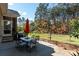 Spacious patio with seating area and gorgeous backyard views at 14425 Beatties Ford Rd, Huntersville, NC 28078