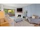 Spacious living area with fireplace and stylish seating arrangement at 224 N Poplar St # 16, Charlotte, NC 28202