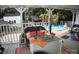 Spacious backyard with a pool and patio furniture at 306 Mcadenville Rd, Lowell, NC 28098