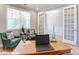 Home office with two green chairs and a view to another room at 9927 Cask Way, Huntersville, NC 28078