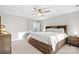 Bright bedroom with a ceiling fan and full-size bed at 105 Bess Goforth Dr, Kings Mountain, NC 28086