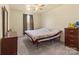 Bedroom with queen bed, dresser, and ceiling fan at 109 Vintage Woods Ln, Shelby, NC 28150