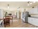 Eat-in kitchen with view into adjacent living room at 109 Vintage Woods Ln, Shelby, NC 28150