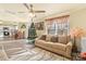 Open concept living and dining area with hardwood floors and kitchen view at 109 Vintage Woods Ln, Shelby, NC 28150