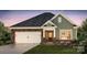 New home exterior boasts stone accents and a two-car garage at 1385 6Th Ne St, Hickory, NC 28601