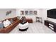 Finished basement with sectional sofa, TV, and game area at 4225 Steel Way, Sherrills Ford, NC 28673