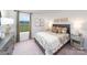 Bedroom with a modern bed frame and window seat at 4225 Steel Way, Sherrills Ford, NC 28673