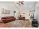 Open concept living room with hardwood floors and a view into the dining area at 473 Griggs Rd, Clover, SC 29710