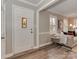 Inviting entryway with stained glass and hardwood floors at 3062 Beech Ct, Indian Trail, NC 28079