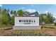 Welcoming community sign for the new Windell Woods neighborhood at 148 Windy Dell Dr, Tega Cay, SC 29708