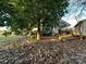 Backyard with shed and large tree at 3599 Zion Church Rd, Hickory, NC 28602