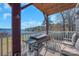 Lakefront deck with seating and a built-in grill at 49412 Wood Land Dr, Norwood, NC 28128