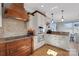 Modern kitchen with stainless steel appliances and granite countertops at 49412 Wood Land Dr, Norwood, NC 28128