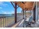 Relaxing lakefront porch with rocking chairs and lake views at 49412 Wood Land Dr, Norwood, NC 28128