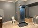 Clean bathroom with shower stall and tile flooring at 1327 Moonshadow Ln, Shelby, NC 28150