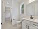 Bathroom with toilet, sink, and shower/tub combo at 3837 Bon Rea Dr, Charlotte, NC 28226