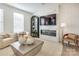 Elegant marble fireplace as a focal point in the living room at 4003 Bourne Ct # Lot 41, Charlotte, NC 28262
