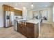 Modern kitchen with stainless steel appliances and island at 4003 Bourne Ct # Lot 41, Charlotte, NC 28262