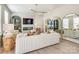 Bright living room features a large sofa, fireplace, and stylish decor at 4003 Bourne Ct # Lot 41, Charlotte, NC 28262