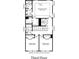Third floor plan with owner's suite, two bedrooms, and two baths at 4003 Bourne Ct # Lot 41, Charlotte, NC 28262