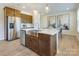 Modern kitchen with stainless steel appliances and island at 4007 Bourne Ct, Charlotte, NC 28262