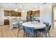 Eat-in kitchen with round table and modern pendant lighting at 4011 Bourne Ct, Charlotte, NC 28262