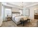 Bright main bedroom featuring a plush bed and large windows at 4011 Bourne Ct, Charlotte, NC 28262