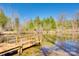 Wooden dock extends over calm water, offering serene waterfront views at 2292 Colony Acres Dr, Sharon, SC 29742