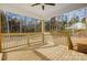 Wooden back porch with railing overlooking backyard at 2406 Forrestbrook Dr, Kannapolis, NC 28083