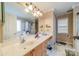 Bathroom with double vanity and walk-in shower at 171 Kristens Court Dr, Mooresville, NC 28115