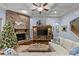 Spacious living room with stone fireplace and built-ins at 3705 Elk Way, Indian Trail, NC 28079