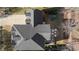 Aerial view showing house, backyard, and firepit at 8436 Whitehawk Hill Rd, Waxhaw, NC 28173