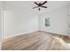 Bright bedroom featuring hardwood floors and ceiling fan at 13 Barrow St, Rock Hill, SC 29730