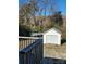 View of detached garage from deck at 2617 Plantation Way, Albemarle, NC 28001