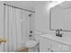 Modern bathroom with white vanity, subway tile, and updated fixtures at 1340 Queens Rd, Charlotte, NC 28207