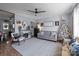 Cozy living room featuring a fireplace and Christmas tree at 8450 Renee Ford Rd, Stanfield, NC 28163