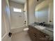 Modern bathroom with subway tile and granite vanity at 1875 Rock Hill Church Rd # 4, Matthews, NC 28104