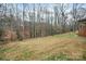 Sloping backyard with mature trees at 216 Delview Dr, Cherryville, NC 28021