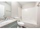 Bathroom with granite countertop and bathtub at 4708 Tumbleweed Ct, Charlotte, NC 28208