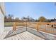 Wooden deck with railings, overlooking the backyard at 287 Young Sw Ave, Concord, NC 28025