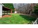 Private backyard with storage shed and wooden fence at 1518 Indian Springs Nw Dr, Conover, NC 28613