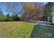 Large backyard with patio and plenty of space for outdoor activities at 12128 Robins Nest Ln, Charlotte, NC 28269