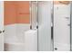 Clean bathroom with a shower/tub combo and updated fixtures at 2945 Parks Lafferty Rd, Concord, NC 28025