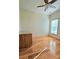 Bright bedroom with hardwood floors and ceiling fan at 1001 Jessica Ln, Matthews, NC 28104