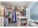 Walk-in closet with organized shelving and drawers at 318 N Elm St, Marshville, NC 28103