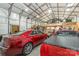 Large garage with high ceilings, storage space, and room for multiple vehicles at 318 N Elm St, Marshville, NC 28103